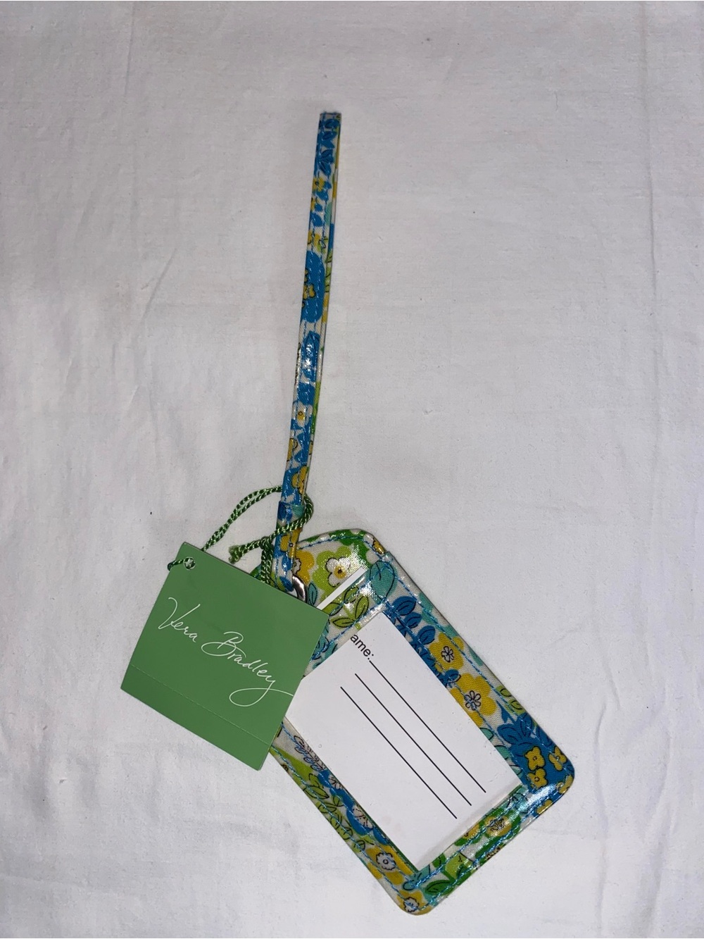 Vera Bradley Blue, Green & Yellow Floral Luggage ID Tag